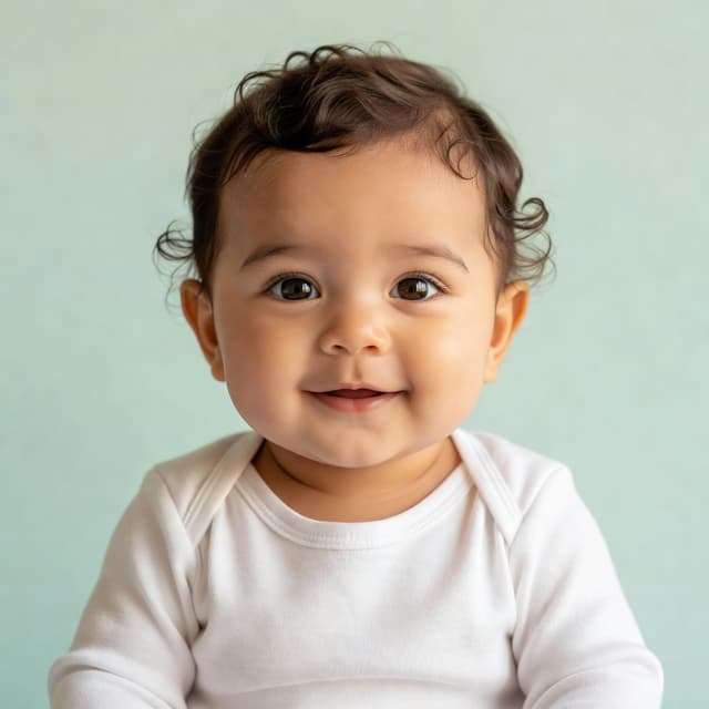 AI baby photo generator preview, gentle mint