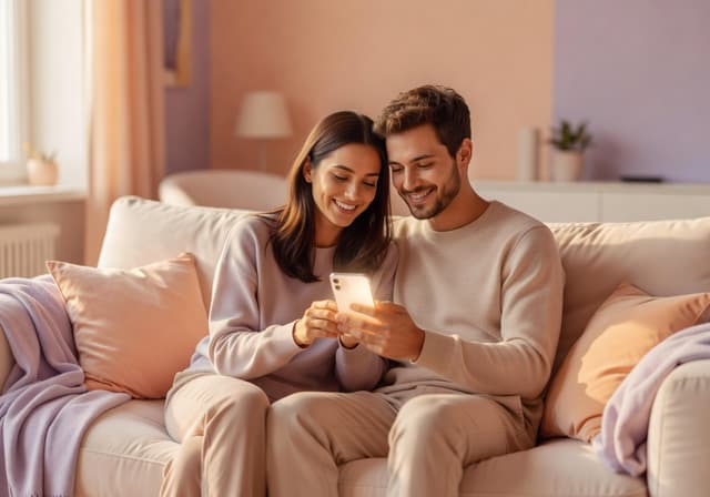 Couple uploading two parent photos to the Bae AI baby generator app